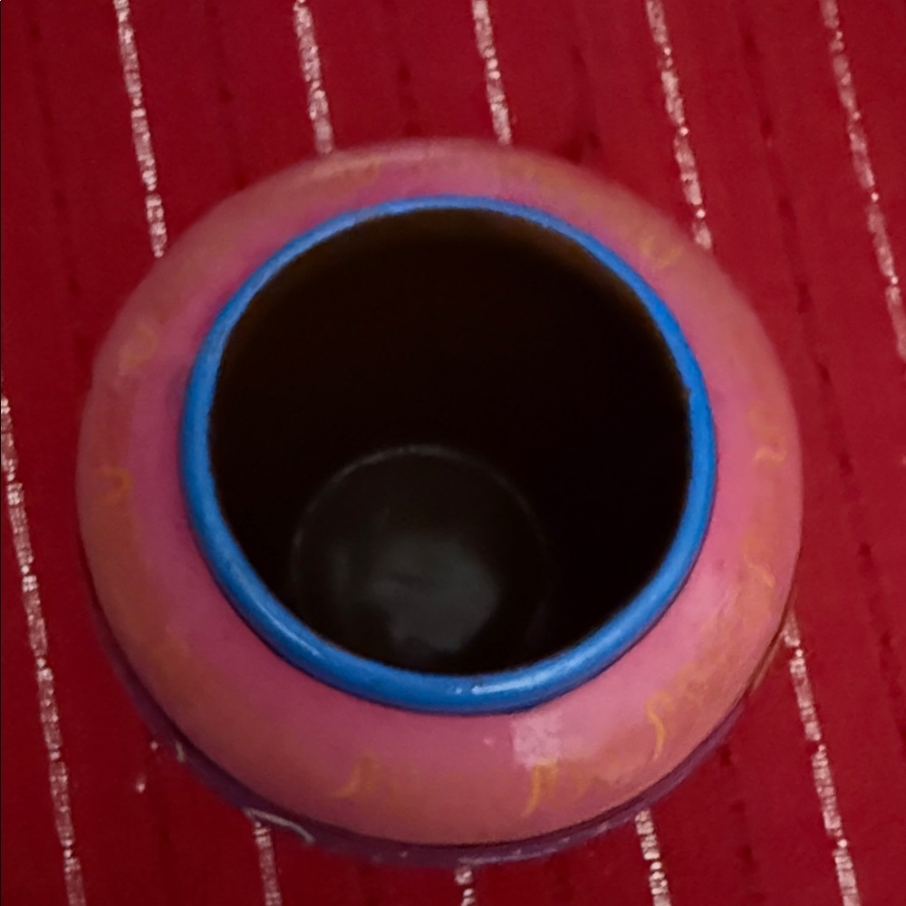 Colorful Hand-Painted Ceramic Vase - Picture 5 of 7